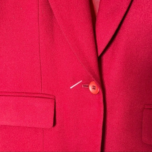 Pendleton Red 100% Virgin Wool 2 Pc. Suit Blazer Jacket Size 6 Skirt Size 12 - Picture 5 of 12